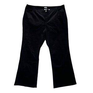 Liz & Co. Womens Plus Size Black Stretch Corduroy Boot Cut Jeans Pants 22W - NEW